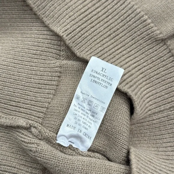 Crew Neck Sweater Knit Pullover Long Sleeve Winter Top Woven Checkered Knitted - Picture 3 of 3